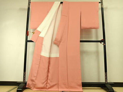 平和屋着物●上質な色無地　東雲色　正絹　逸品　未使用　AABI9417fy