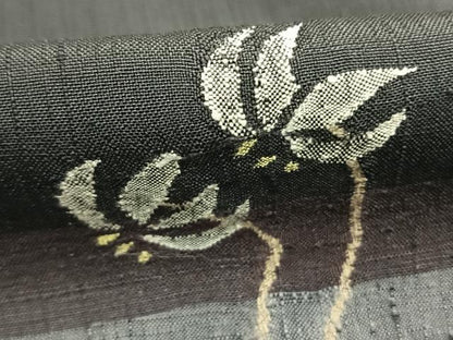 平和屋着物●訪問着　紬地　霞取り花文　正絹　逸品　AABI9420fy