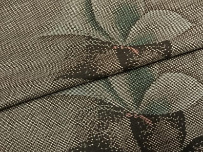 平和屋着物●本場大島紬　カタス9マルキ　舞蝶文　正絹　逸品　AABI9423fy