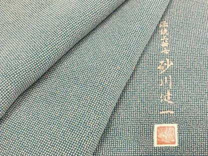 平和屋着物●伝統工芸士 砂川健一　江戸小紋　行儀　反端付き　正絹　逸品　AABI9424fy