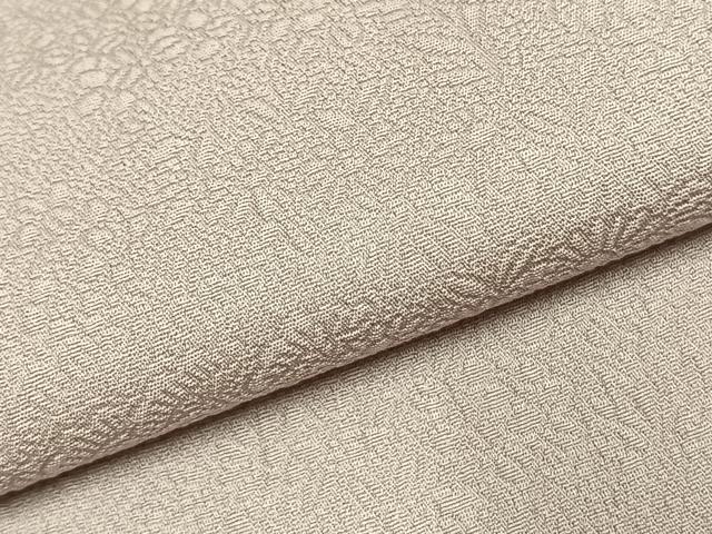 平和屋着物●本加賀友禅作家　毎田仁郎監修　色無地　草花地紋　鴇鼠色　正絹　逸品　AABI9429fy