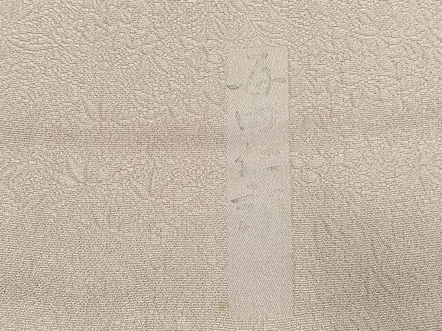 平和屋着物●本加賀友禅作家　毎田仁郎監修　色無地　草花地紋　鴇鼠色　正絹　逸品　AABI9429fy