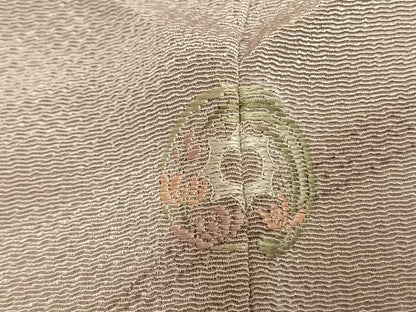 平和屋着物●人形作家・ホリヒロシ　訪問着　露芝文　暈し染め　金彩　鬼しぼ縮緬　正絹　逸品　AABI9433fy