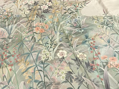 平和屋着物●訪問着　手描き　草花文　金彩　ロング丈　正絹　逸品　AABI9435fy