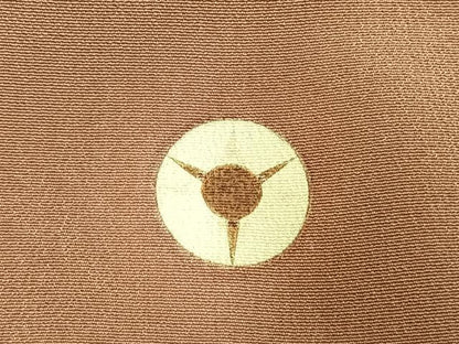 平和屋着物●アンティーク　大正ロマン　色留袖　駒刺繍　扇面貝桶花文　暈し染め　正絹　逸品　AABI9436fy