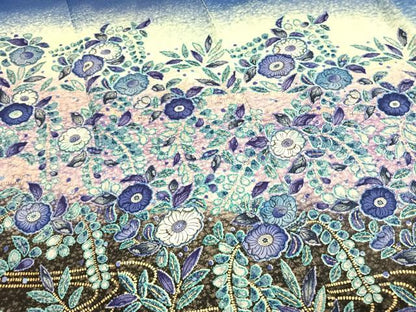 平和屋着物●豪華振袖　作家物　辻が花　暈し染め　金彩　正絹　逸品　AABI9443fy