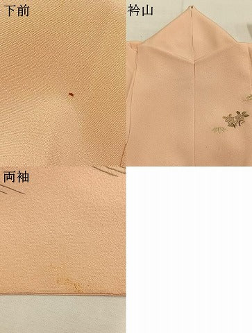平和屋着物●訪問着　総刺繍　松竹梅　金糸　ロング丈　正絹　逸品　AABI9445fy