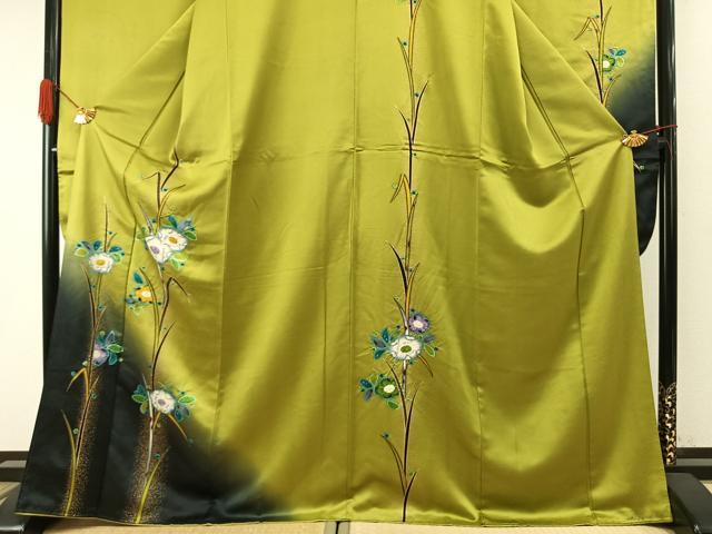 平和屋着物●豪華振袖　絞り　辻が花　暈し染め　金彩　正絹　逸品　AABI9449fy
