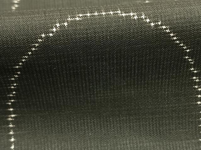 平和屋着物●本場大島紬　一元絣　丸文　反端付き　正絹　逸品　AABI9451fy