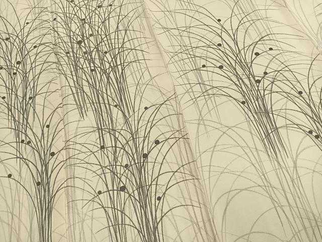 平和屋着物●訪問着　刺繍　草花文　正絹　逸品　未使用　AABI9452fy