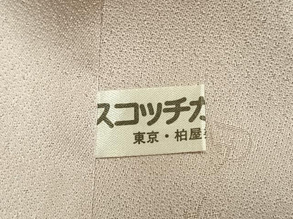 平和屋着物●螺鈿作家　甲斐泰造　訪問着　花唐草文　金彩　正絹　逸品　AABI9459fy