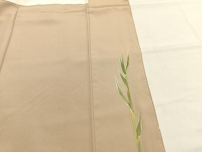 平和屋着物●手描友禅女流作家　一色生子　訪問着　草花文　正絹　逸品　未使用　AABI9469fy