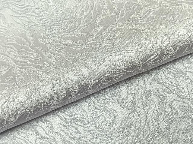 平和屋着物●上質な色無地　墨流し地紋　卯の花色　正絹　逸品　AABI9470fy