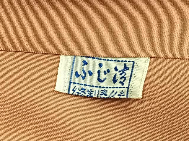 平和屋着物●訪問着　紬地　刺繍　花鳥文　正絹　逸品　AABI9472fy