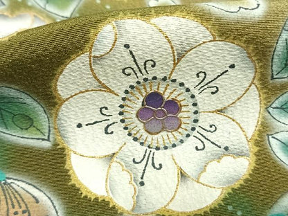 平和屋着物●螺鈿作家　藤本隆士　訪問着　辻が花　暈し染め　金彩　正絹　逸品　AABI9473fy
