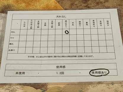 平和屋着物◎六通柄袋帯　遠山文　金銀糸　正絹　逸品　AABI9482ou