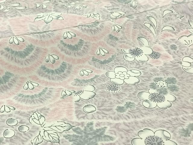 平和屋着物▽上質な小紋　単衣　辻が花　正絹　逸品　AABI9523jh