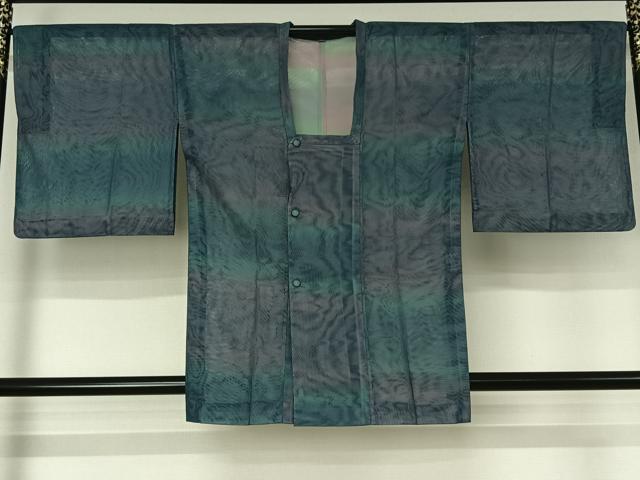 平和屋着物▽道行コート　スリーシーズン　春夏秋　塵除け　二重紗　霞文　暈し染め　正絹　逸品　AABI9530jh