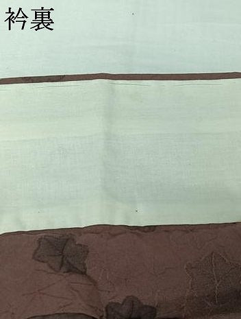 平和屋着物▽上質な小紋　単衣　舞葉文　正絹　逸品　AABI9534jh