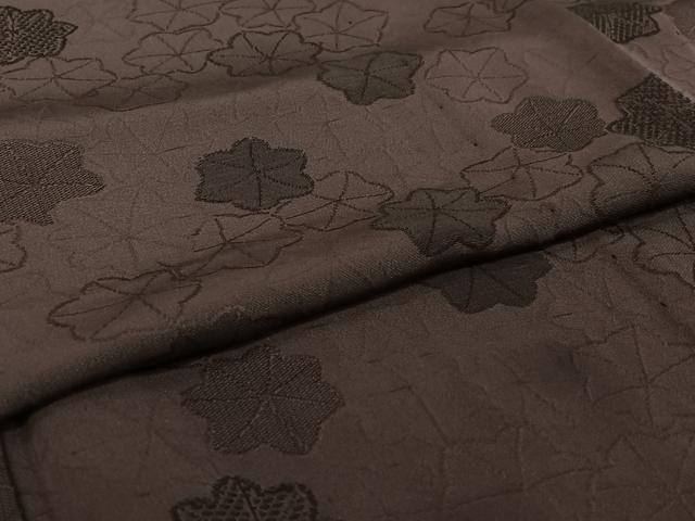 平和屋着物▽上質な小紋　単衣　舞葉文　正絹　逸品　AABI9534jh