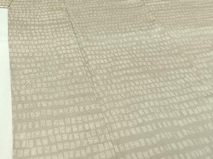 平和屋着物▽上質な小紋　単衣　幾何学文様　正絹　逸品　AABI9555jh