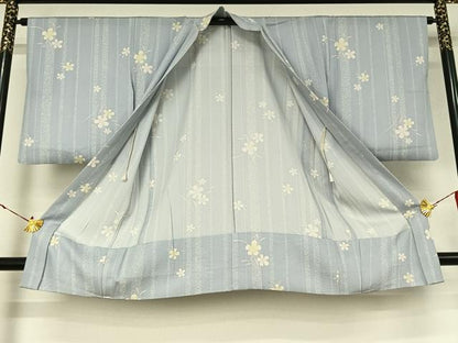 平和屋着物▽羽織　スリーシーズン　春夏秋　塵除け　絽　草花文　正絹　逸品　AABI9559jh
