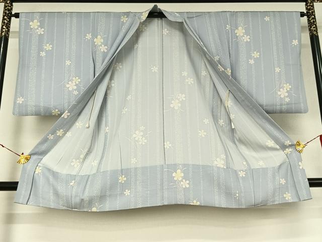 平和屋着物▽羽織　スリーシーズン　春夏秋　塵除け　絽　草花文　正絹　逸品　AABI9559jh