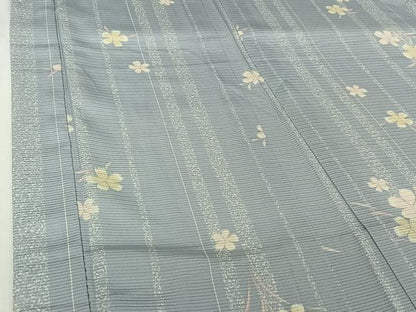 平和屋着物▽羽織　スリーシーズン　春夏秋　塵除け　絽　草花文　正絹　逸品　AABI9559jh