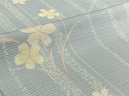 平和屋着物▽羽織　スリーシーズン　春夏秋　塵除け　絽　草花文　正絹　逸品　AABI9559jh