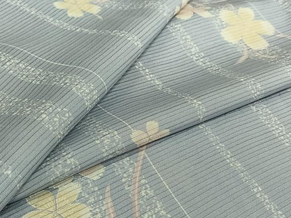 平和屋着物▽羽織　スリーシーズン　春夏秋　塵除け　絽　草花文　正絹　逸品　AABI9559jh