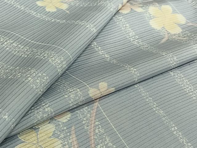 平和屋着物▽羽織　スリーシーズン　春夏秋　塵除け　絽　草花文　正絹　逸品　AABI9559jh