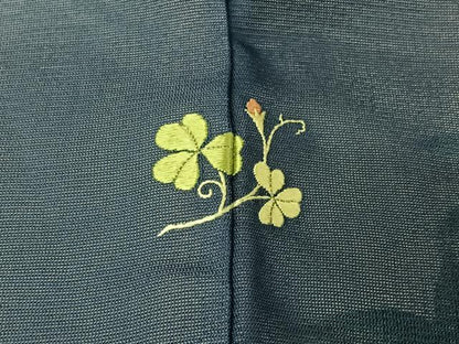 平和屋着物▽訪問着　無双　紗袷　紗×絽　手描き　流水花蝶文　正絹　逸品　AABI9560jh