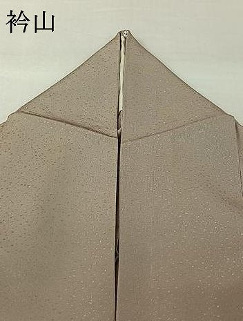 平和屋着物▽無地絵羽訪問着　単衣　結び紐地紋　灰桜色　正絹　逸品　AABI9584jh