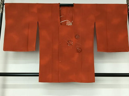 平和屋着物▽道行コート　スリーシーズン　春夏秋　塵除け　ドロンワーク　草花文　暈し染め　正絹　逸品　未使用　AABI9586jh