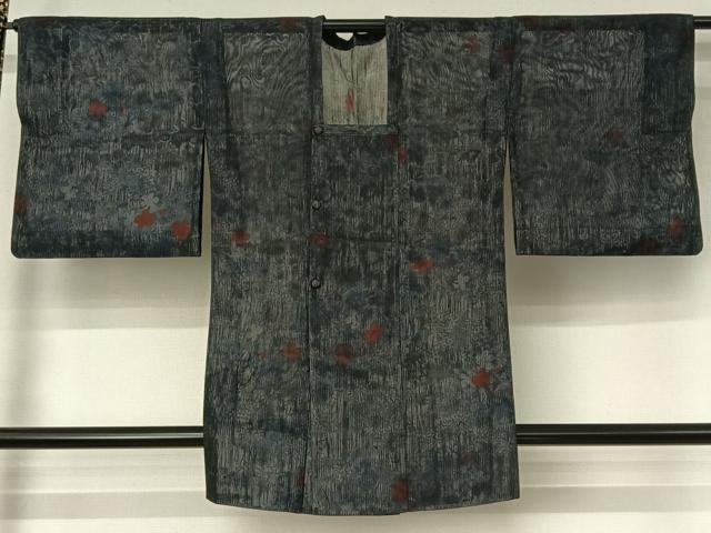 平和屋着物▽道行コート　スリーシーズン　春夏秋　塵除け　紗　草花文　正絹　逸品　AABI9588jh