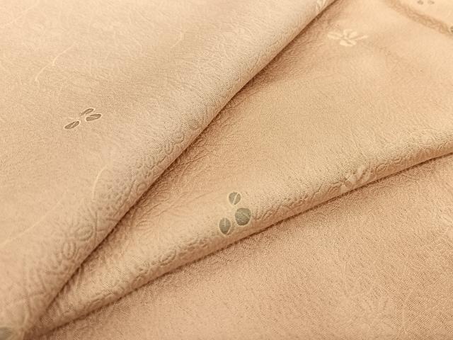 平和屋着物▽上質な小紋　単衣　萩文　正絹　逸品　AABI9589jh