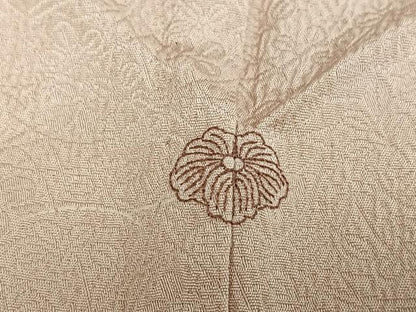 平和屋着物▽上質な小紋　単衣　萩文　正絹　逸品　AABI9589jh