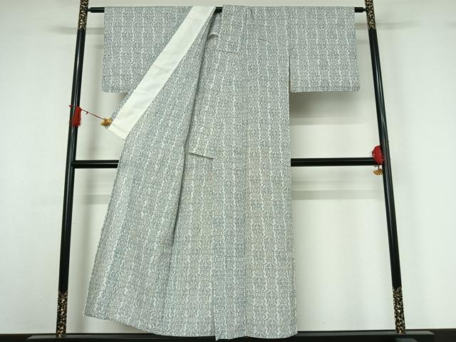 平和屋着物▽小紋　単衣　草花文　AABI9592jh