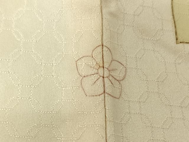 平和屋着物▽銀座きしや　訪問着　単衣　刺繍　横段花文　金彩　たとう紙付き　正絹　逸品　AABI9612jh