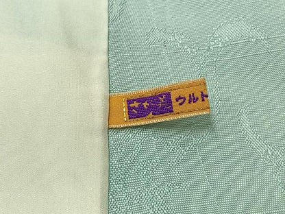 平和屋着物▽訪問着 単衣 紬地 作家物 手描き 草葉文 暈し染め さが美扱い 正絹 逸品 AABI9621jh