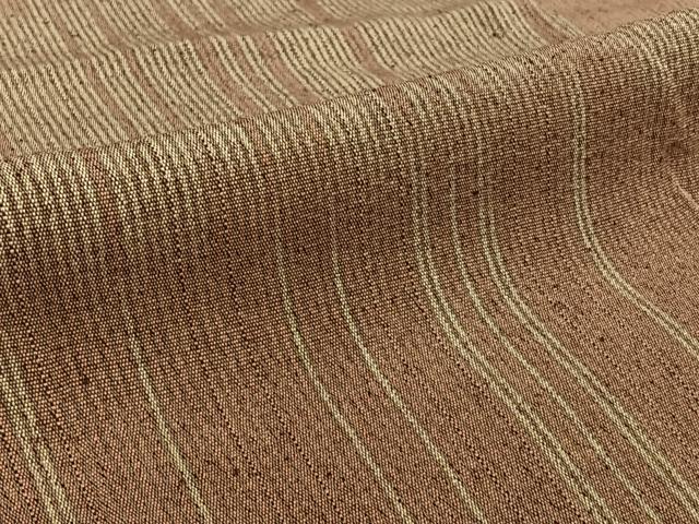 平和屋着物▽ひなや工房 くむ・あむ・おる 伊豆蔵明彦 紬 単衣 横段文 正絹 逸品 AABI9625jh