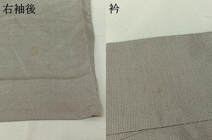 平和屋着物▽本塩沢　単衣　霞文　正絹　逸品　AABI9630jh
