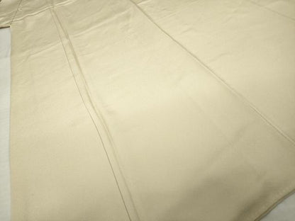 平和屋着物●上質な色無地　枯色　正絹　逸品　AABI9641ck