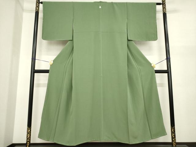 平和屋着物●上質な色無地　岩井茶色　正絹　逸品　AABI9642ck