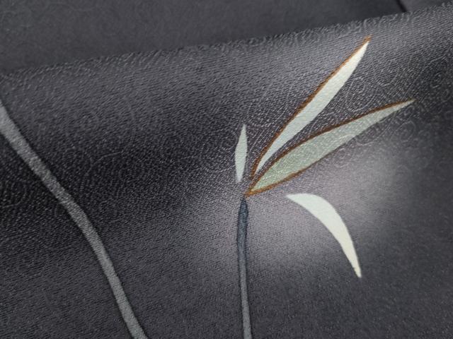 平和屋着物●上質な小紋　枝葉文　ほたる暈し　正絹　逸品　未使用　AABI9646ck
