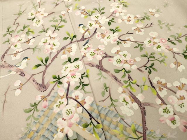 平和屋着物●本加賀友禅作家　木村喜博　訪問着　風景花鳥文　正絹　逸品　AABI9649ck