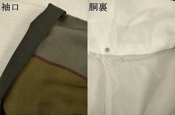 平和屋着物●Maru　Factory　丸山正　小紋　幾何学文様　鬼しぼ縮緬　正絹　逸品　AABI9651ck