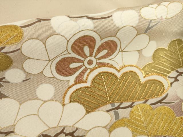 平和屋着物●創業460年・千總　色留袖　駒刺繍　松竹梅流水文　金彩　正絹　逸品　AABI9652ck