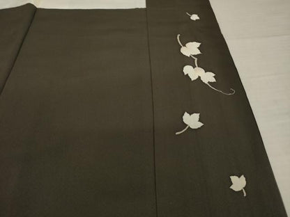 平和屋着物●訪問着　駒刺繍　南天文　金彩　正絹　逸品　AABI9653ck