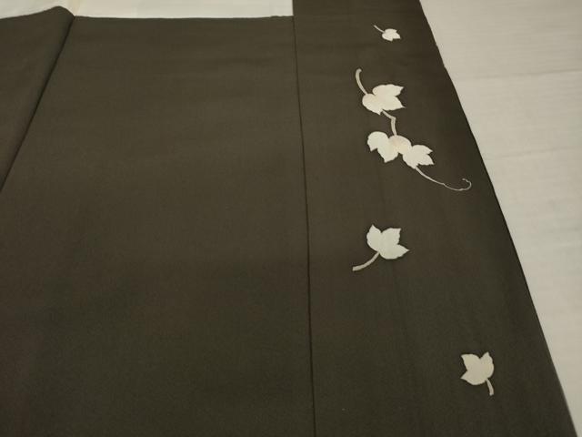 平和屋着物●訪問着　駒刺繍　南天文　金彩　正絹　逸品　AABI9653ck